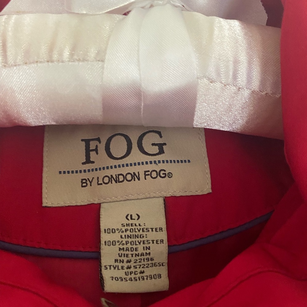 London Fog Women's Vibrant Red Trench Coat - Picture 4 of 6